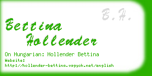 bettina hollender business card